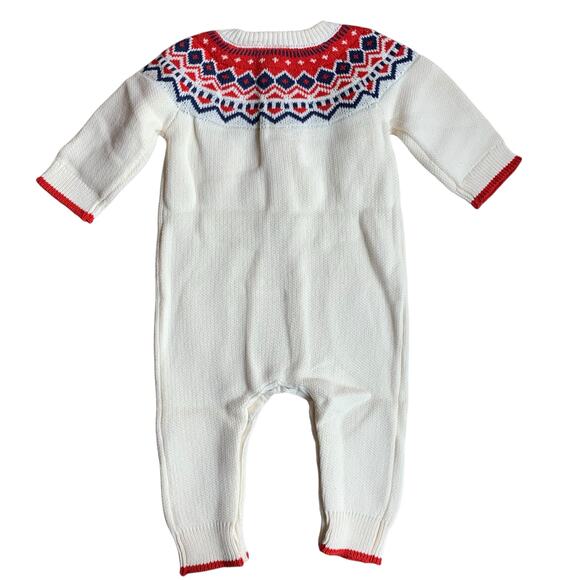 Hanna Andersson New in Bag Yuletide Fairisle Sweater Romper - Picture 6 of 9
